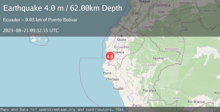 Map of PERU-ECUADOR BORDER REGION