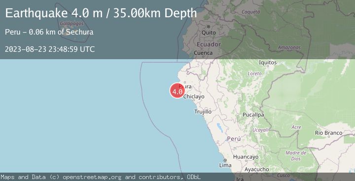Map of NEAR COAST OF NORTHERN PERU