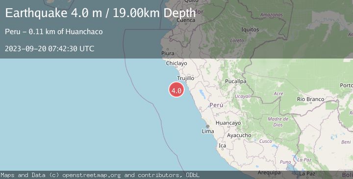Map of NEAR COAST OF NORTHERN PERU