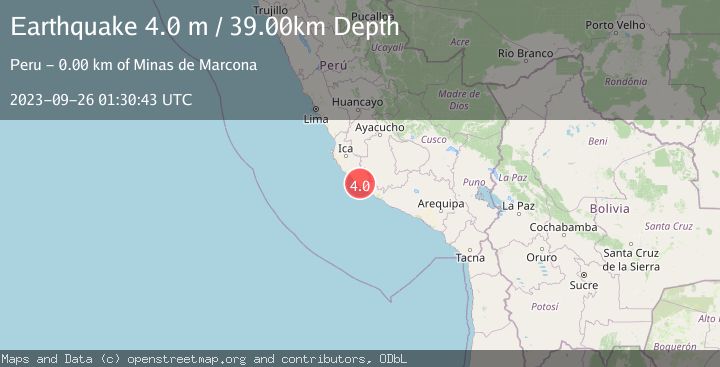 Map of NEAR COAST OF CENTRAL PERU