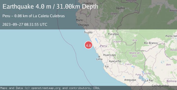 Map of NEAR COAST OF CENTRAL PERU
