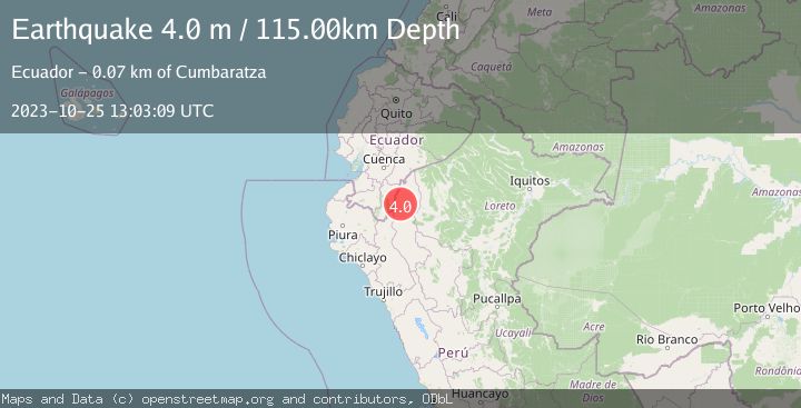 Map of PERU-ECUADOR BORDER REGION