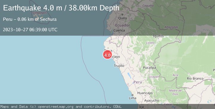 Map of NEAR COAST OF NORTHERN PERU