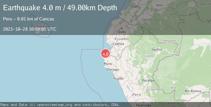 Map of PERU-ECUADOR BORDER REGION