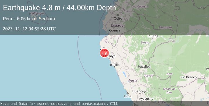 Map of NEAR COAST OF NORTHERN PERU