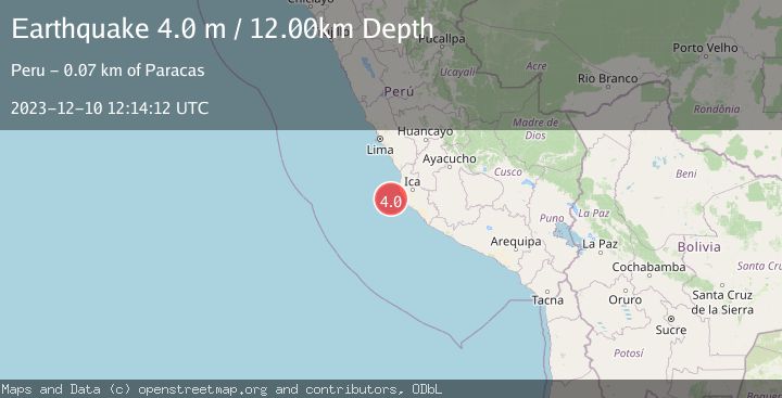 Map of NEAR COAST OF CENTRAL PERU