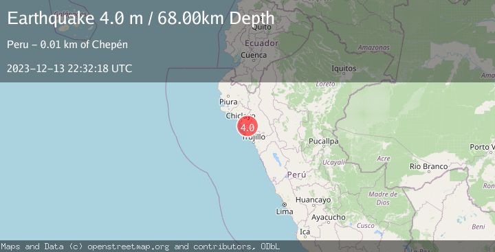 Map of NEAR COAST OF NORTHERN PERU