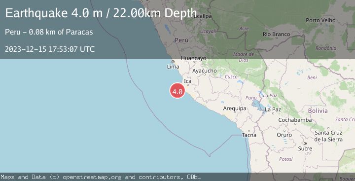 Map of NEAR COAST OF CENTRAL PERU