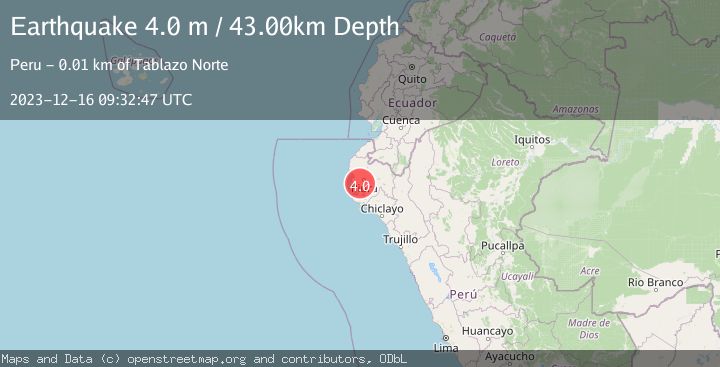 Map of NEAR COAST OF NORTHERN PERU