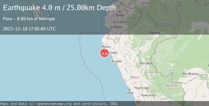 Map of NEAR COAST OF NORTHERN PERU