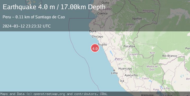 Map of OFF COAST OF NORTHERN PERU