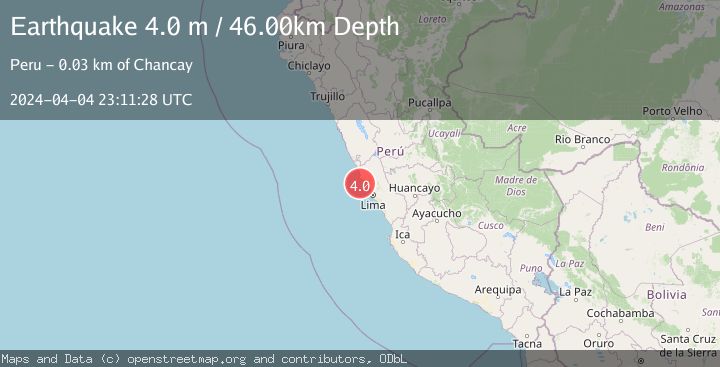 Map of NEAR COAST OF CENTRAL PERU