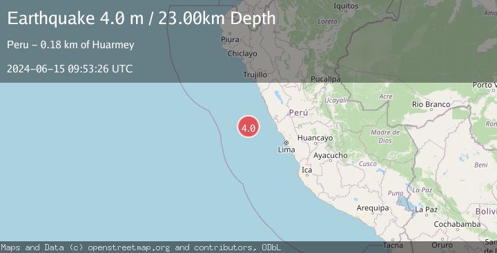 Map of OFF COAST OF CENTRAL PERU