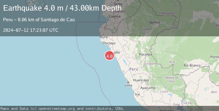Map of NEAR COAST OF NORTHERN PERU