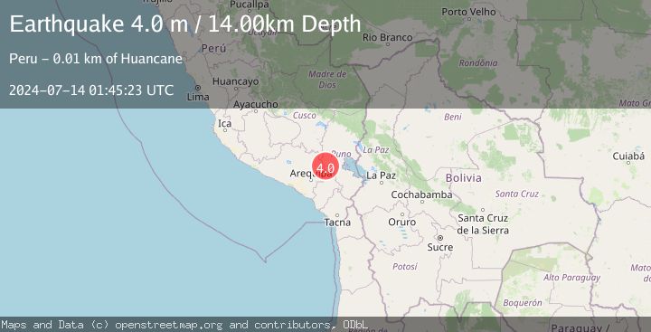 Map of SOUTHERN PERU