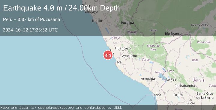 Map of NEAR COAST OF CENTRAL PERU