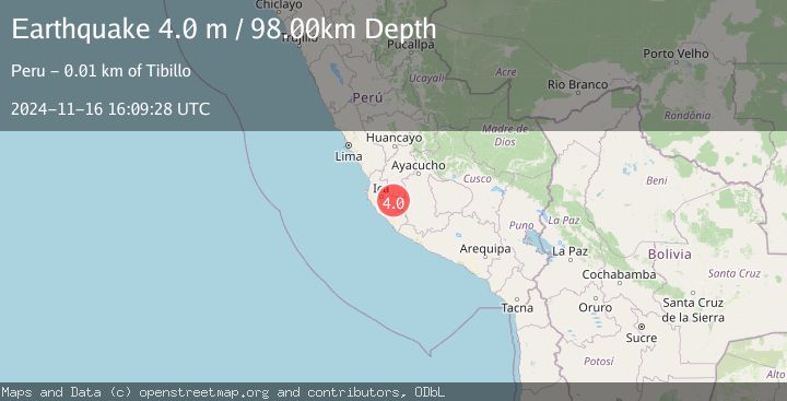 Map of NEAR COAST OF CENTRAL PERU