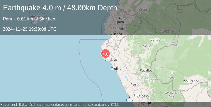 Map of NEAR COAST OF NORTHERN PERU