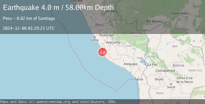 Map of NEAR COAST OF CENTRAL PERU