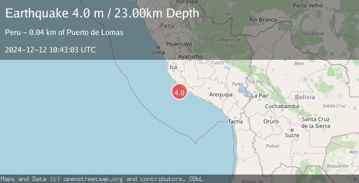 Map of NEAR COAST OF CENTRAL PERU
