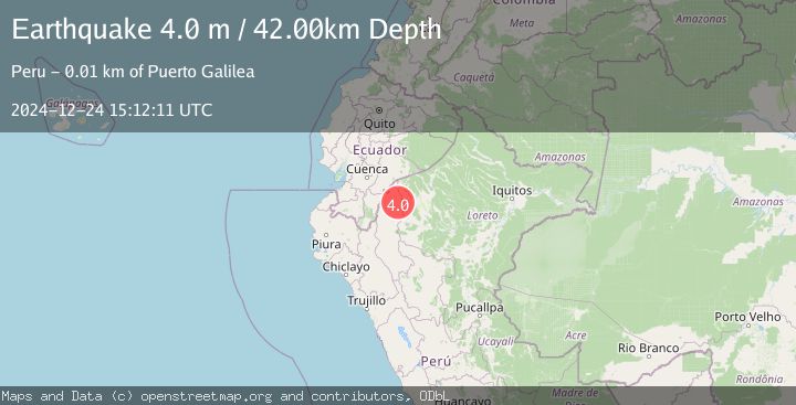 Map of PERU-ECUADOR BORDER REGION