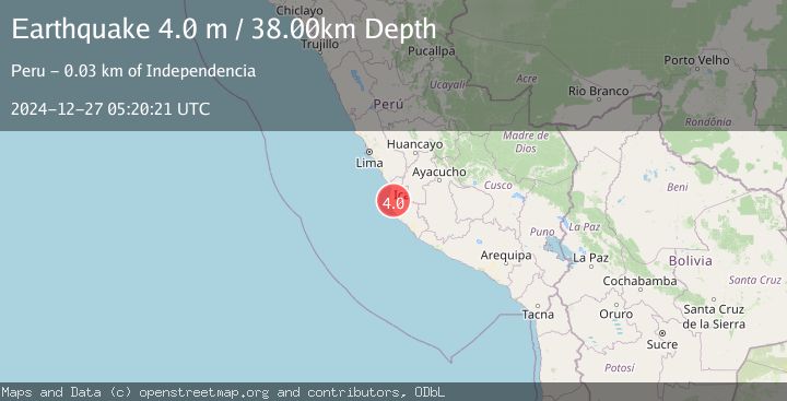 Map of NEAR COAST OF CENTRAL PERU