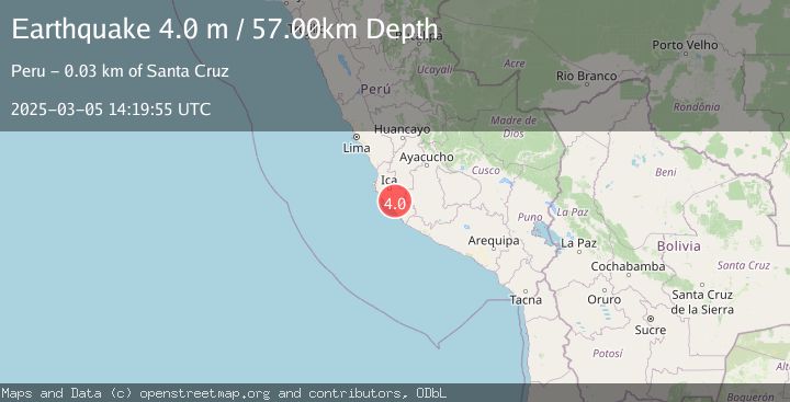 Map of NEAR COAST OF CENTRAL PERU