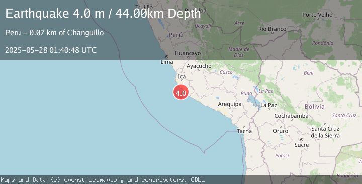 Map of NEAR COAST OF CENTRAL PERU