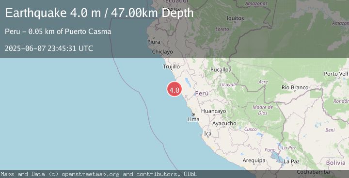 Map of NEAR COAST OF NORTHERN PERU