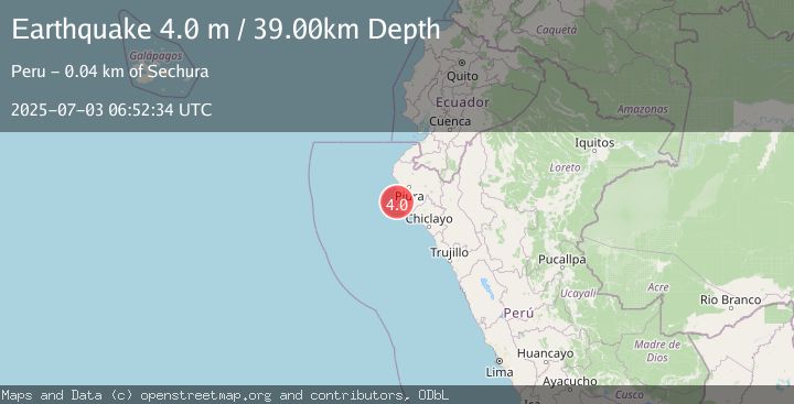 Map of NEAR COAST OF NORTHERN PERU
