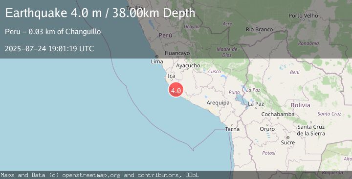 Map of NEAR COAST OF CENTRAL PERU