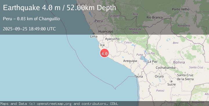 Map of NEAR COAST OF CENTRAL PERU