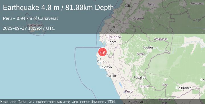 Map of PERU-ECUADOR BORDER REGION