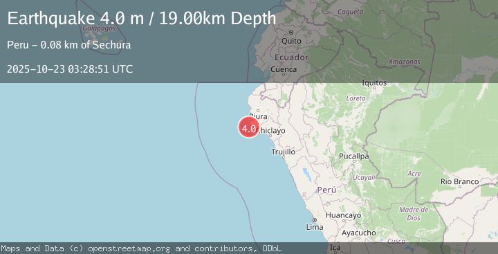 Map of NEAR COAST OF NORTHERN PERU