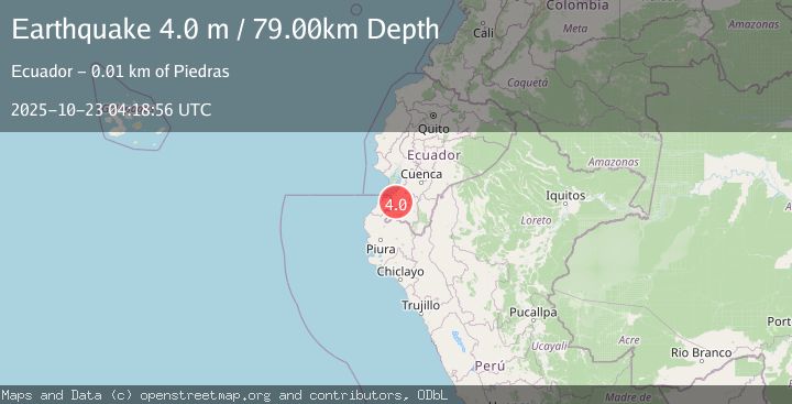 Map of PERU-ECUADOR BORDER REGION