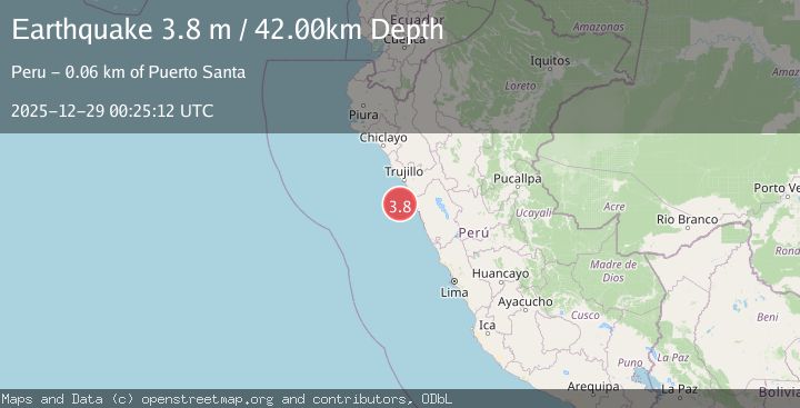 Map of OFF COAST OF NORTHERN PERU