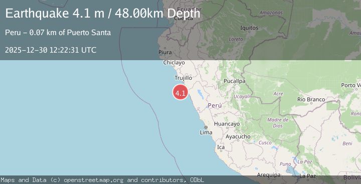 Map of NEAR COAST OF NORTHERN PERU