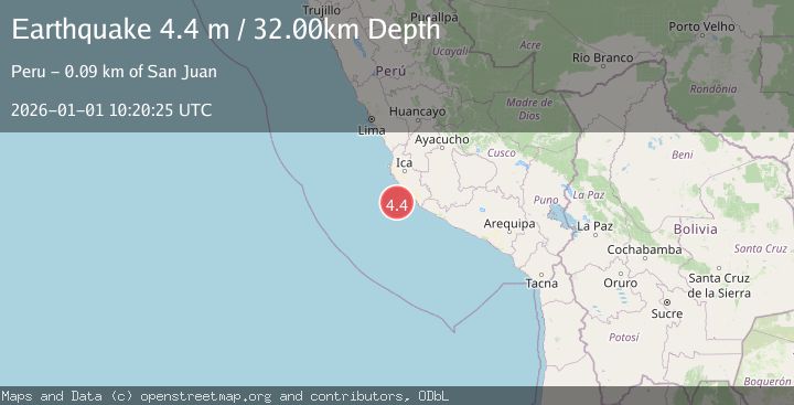 Map of OFF COAST OF CENTRAL PERU