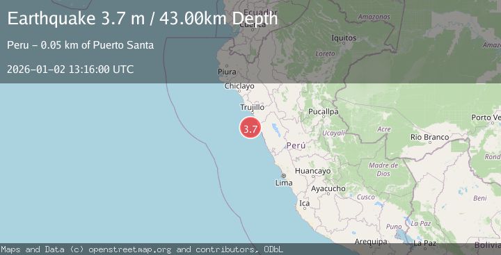 Map of OFF COAST OF NORTHERN PERU