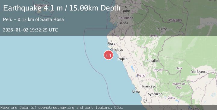 Map of OFF COAST OF NORTHERN PERU