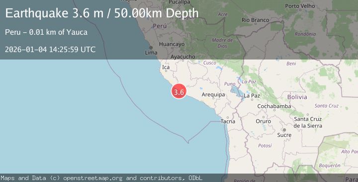 Map of NEAR COAST OF SOUTHERN PERU