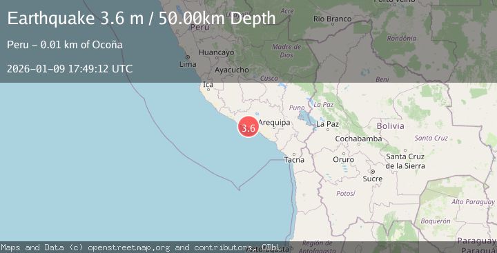 Map of NEAR COAST OF SOUTHERN PERU