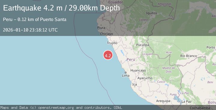 Map of OFF COAST OF NORTHERN PERU