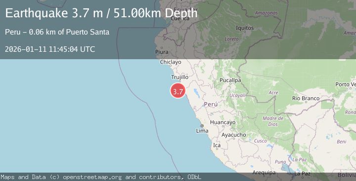 Map of NEAR COAST OF NORTHERN PERU