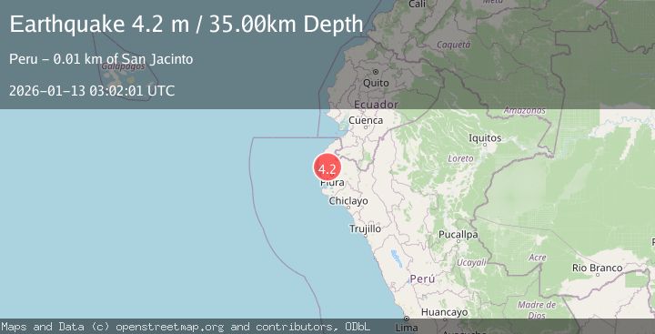 Map of PERU-ECUADOR BORDER REGION