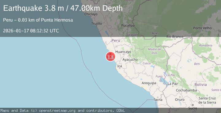 Map of NEAR COAST OF CENTRAL PERU