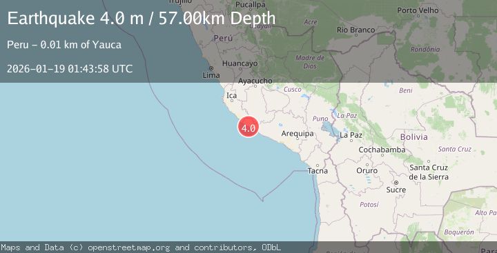 Map of NEAR COAST OF SOUTHERN PERU