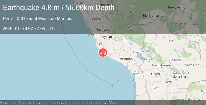Map of NEAR COAST OF CENTRAL PERU