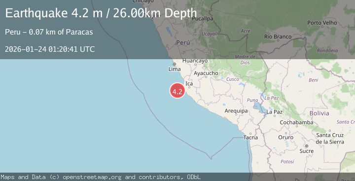 Map of NEAR COAST OF CENTRAL PERU