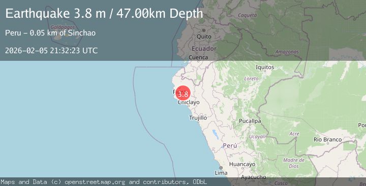 Map of NEAR COAST OF NORTHERN PERU
